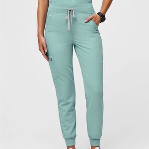 FIGS High Waisted Zamora Jogger Scrub Pants XS RARE HW SEAFOAM GREEN